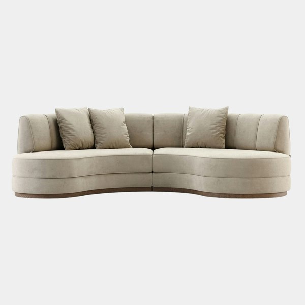 Domkapa Everleigh Velvet Luxury Curvilinear Sofa