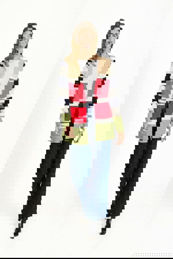 Mudflower Stripe Knit Cardigan