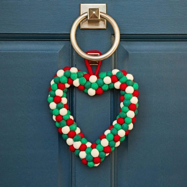 Paper High Felt Heart Wreath