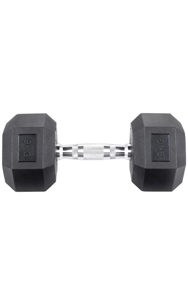 Cast Iron Rubber Hex Dumbbell Set Hand Weight