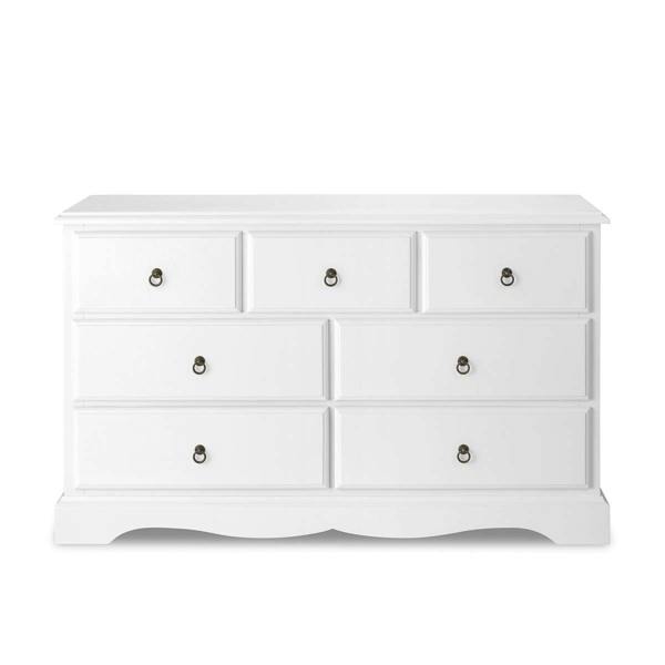 Statement Furniture Romance Large 3 Over 4 Chest of Drawers, Assembled Wide Bedroom Storage