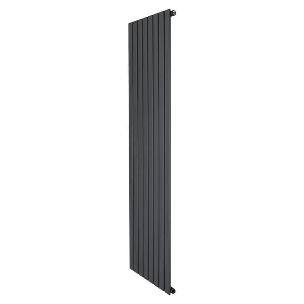 Flat single column radiator in anthracite grey, 1800 x 560mm, featuring a sleek vertical design and smooth, modern finish