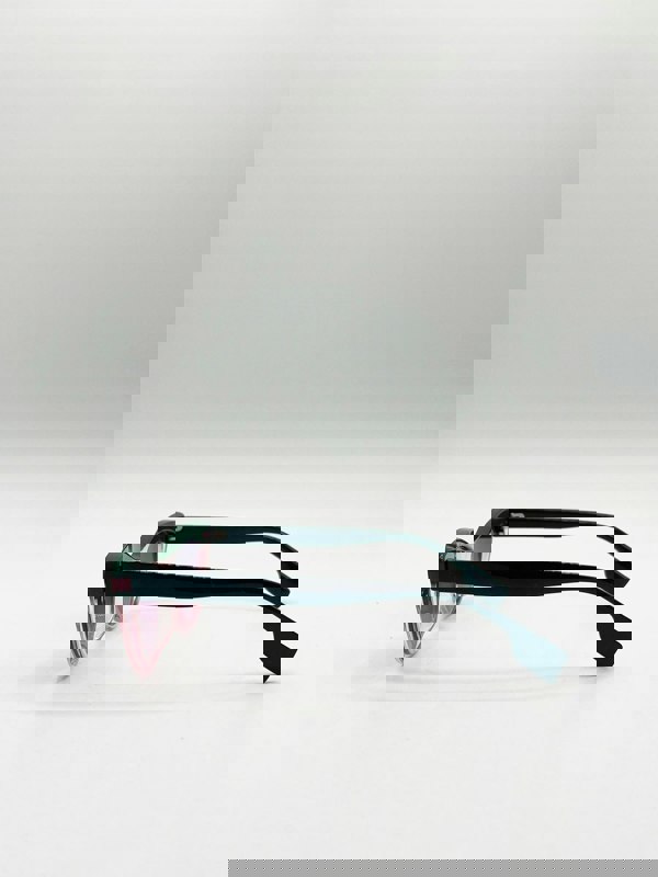 SVNX Two Tone Cat-Eye Sunglasses in Pink Green