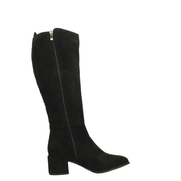 Spot On Ladies Spot On Block Heel Wide Fitting Knee High Boots  F51256