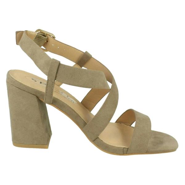 Spot On Ladies Spot On Strappy Heeled Sandals F12011