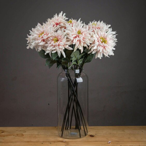 Wyld Haus Set of 3 Artificial Flowers Lush Pink Dahlia Stems