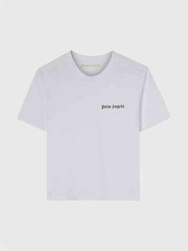 Palm Angels Classic Logo Fitted Tee White - Supplied FashionPalm Angels