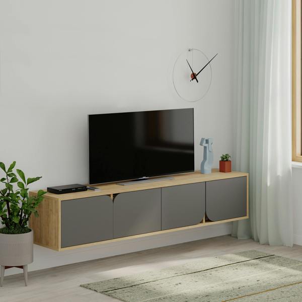 Decortie Spark Modern TV Unit Multimedia Centre with Storage Cabinet 180cm Width