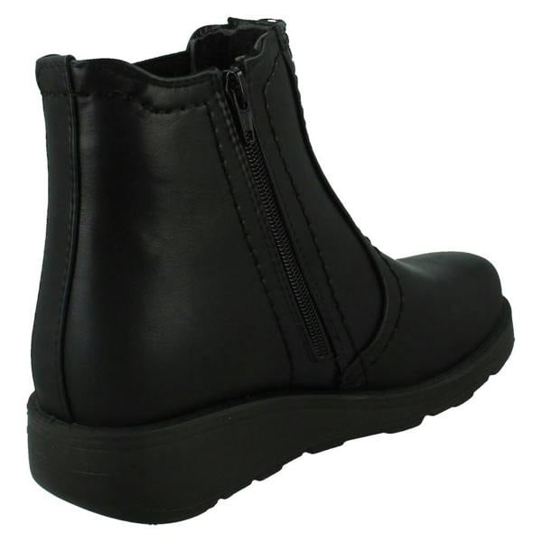 Spot On Ladies Spot On Extra Wide Ankle Boots F4474