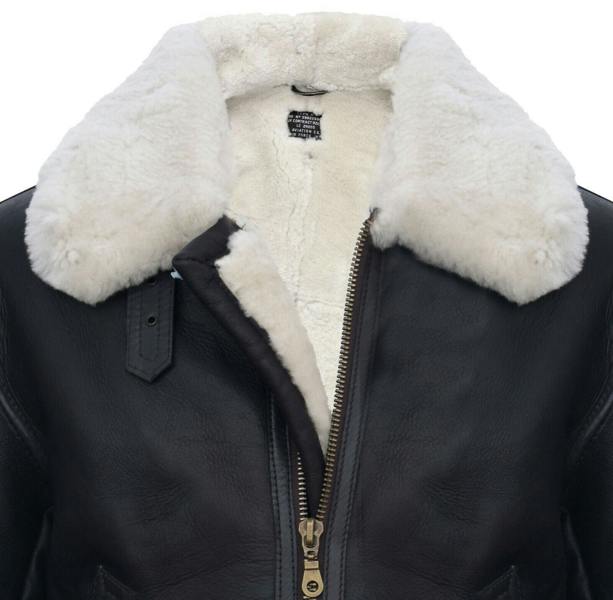 Infinity Leather Mens B3 WW2 Leather Sheepskin Aviator Flying Jacket-Charleston