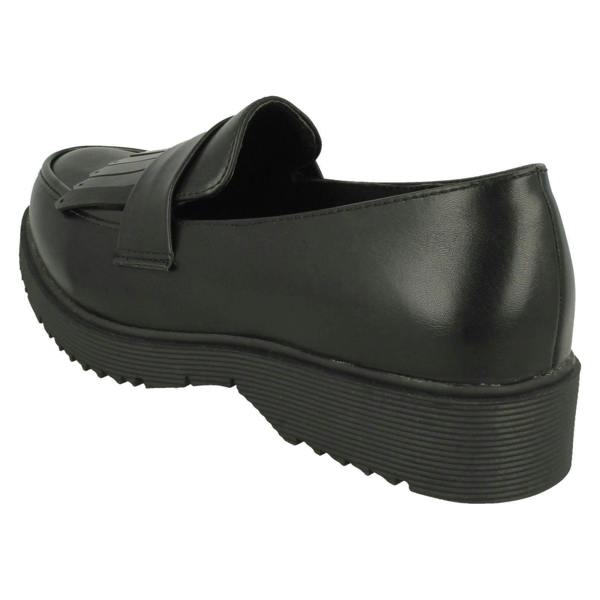 Spot On Ladies Spot On Frill Detailed Loafers F90093