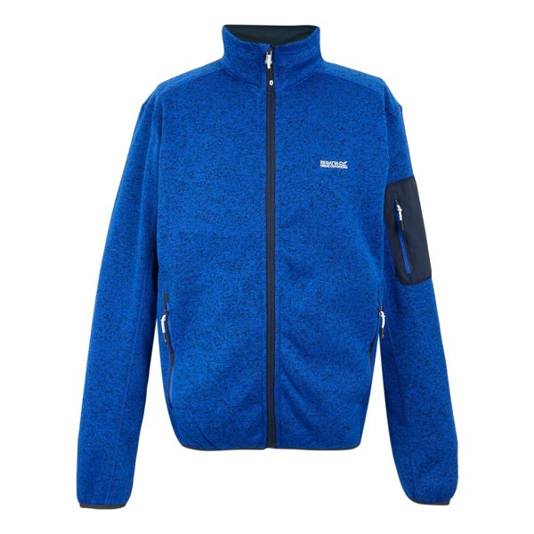 Regatta Mens Newhill Marl Full Zip Fleece Jacket - Olympian Blue