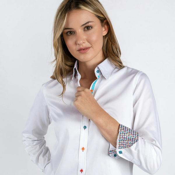 CLASSIC WOMENS SATIN COTTON SHIRT - Premium Men's Patterned Shirt by Claudio Lugli | Bold Design, Tailored Fit, Best Printed Shirts