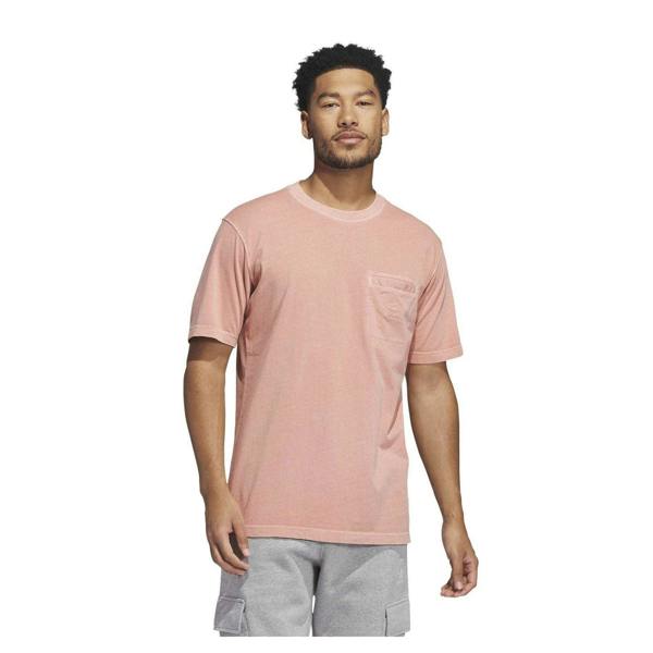 Adidas Mens Essentials Dyed Pocket T-Shirt - Clay - 