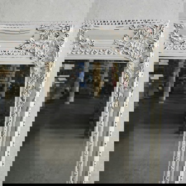 Exclusive Mirrors Kingsbury Full Length Mirror Antique Distressed White 61cm x 150cm