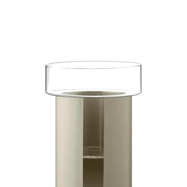 LSA Terrazza Planter H60cm Clear and Grey