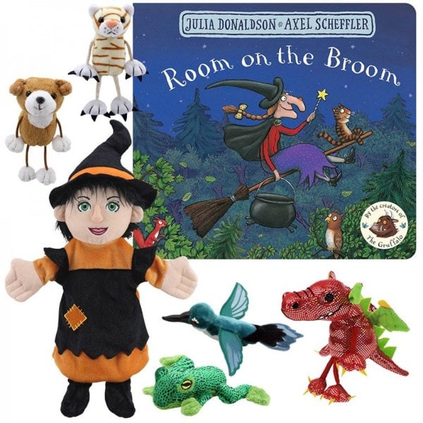 The Puppet Company Room on a Broom Book with Hand Puppet