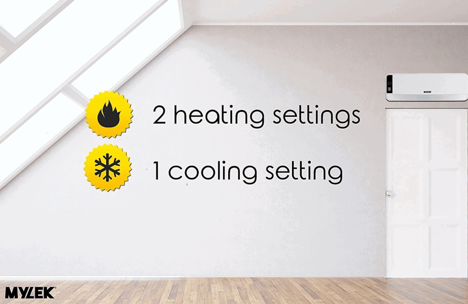 MYLEK Overdoor Heater 2kW Electric Downflow Over Door Air Curtain And Fan with Thermostat