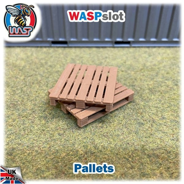 MCSlots Slot Car Trackside Scenery 4 x Pallet Kit Brown 1:32 Scale Wasp P