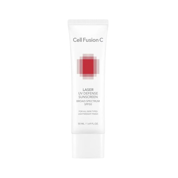 Cell Fusion C Laser UV Sunscreen – 50ml Korean sunscreen with Peptides, Ceramide, and Collagen available at Atelier De Glow UK.