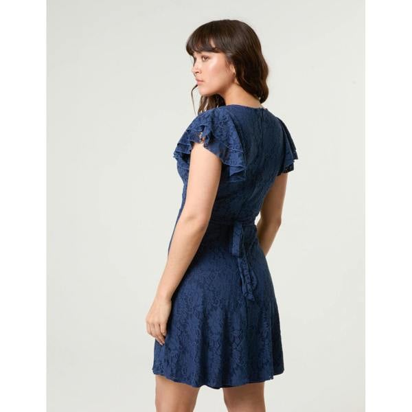 Blue Vanilla Lace Angel Sleeve Dress