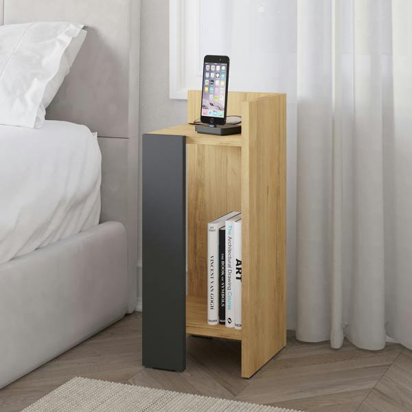 Decortie Elos Modern Narrow Bedside Table Right Module 25x25x60cm