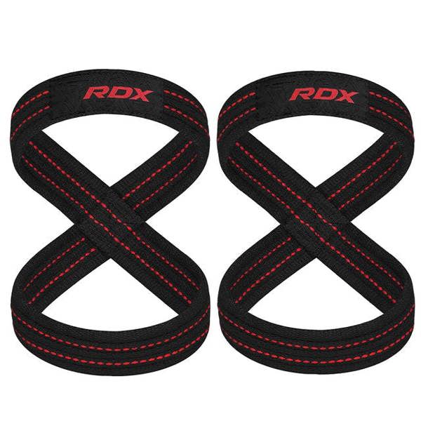 RDX Sports GYM LIFTING COTTON 8 STRAPS RED