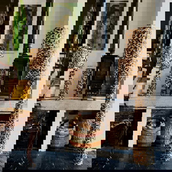 Handmade Luxe Leopard Print Retro Lamps from Love Frankie, shot at the home of Our Creative Director Johanna Franks