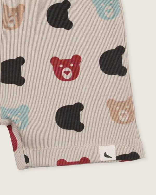 Stone Smiling Bear Print Top And Short Set - image 8