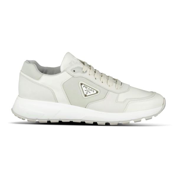 Prada Prax 01 Re-Nylon Leather Sneakers Beige - chancefashionco