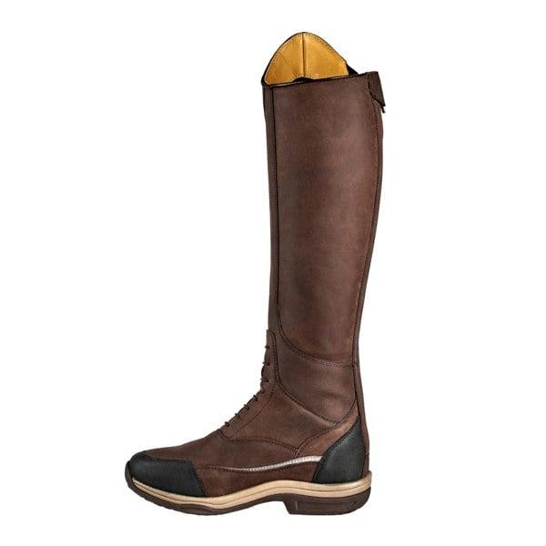 Moretta Women's Voltana XGRIP Buffalo Leather Long Riding Boots - Brown