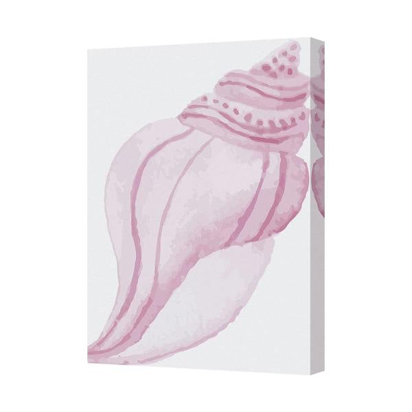 Benjamin Tate Design Pink Seashell Canvas Art Print Wall Decor Coastal Style