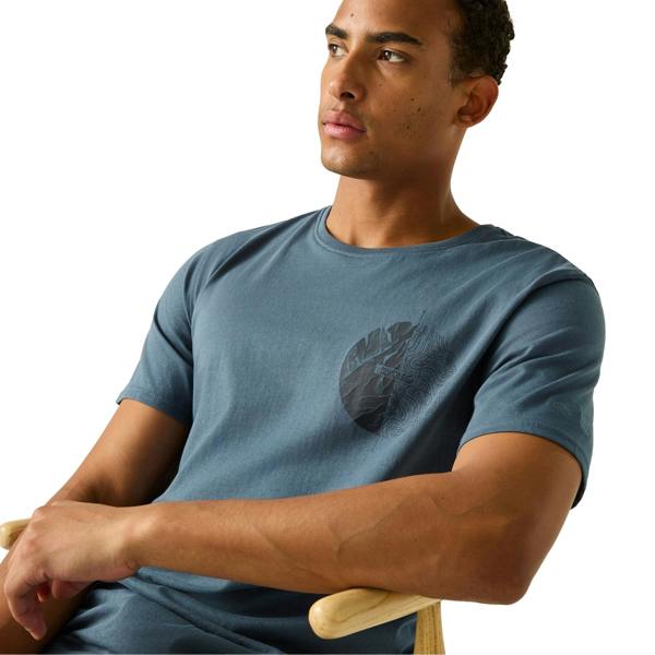 Regatta Mens Cline IX Compass T-Shirt - Grey Mirage - 