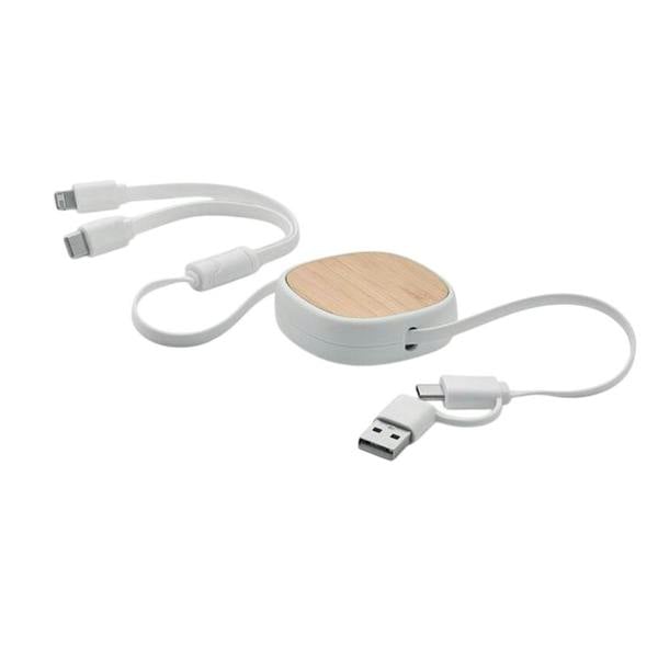 MidOcean Togobam Rectangle USB Charger - White - 