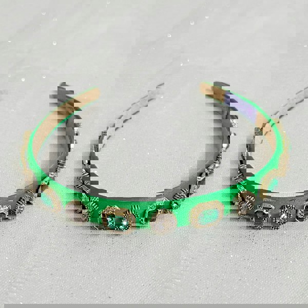 Green Headband Emerald Green Headband Vintage Hair Band