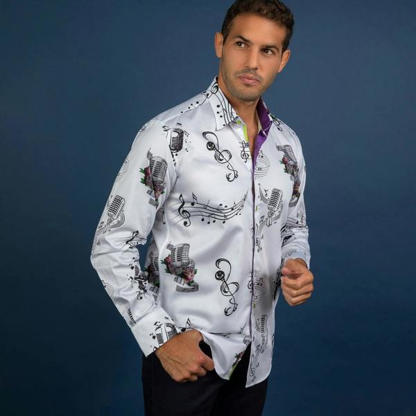 LEAD SINGER PRINT SHIRT - Premium Men's Patterned Shirt by Claudio Lugli | Bold Design, Tailored Fit, Best Printed Shirts