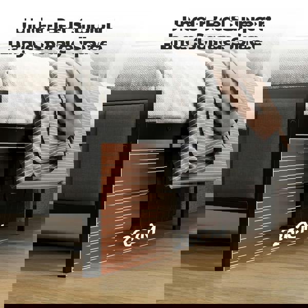 Levede Led Ottoman Bed Frame with Storage Upholstered Single Double King USB