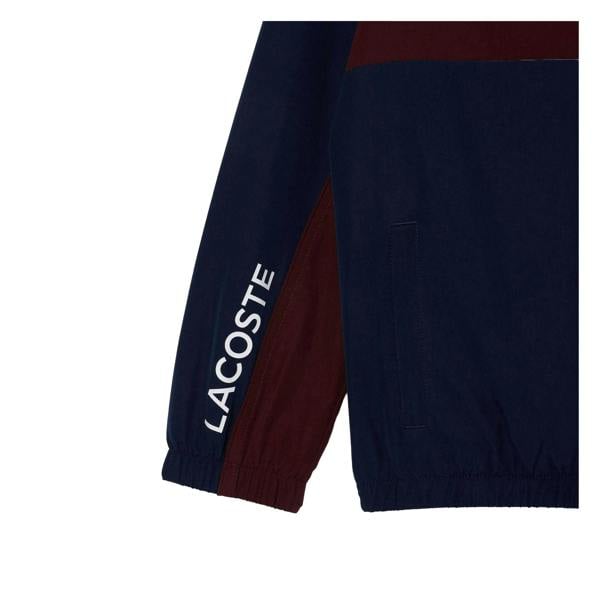 Lacoste Boys Embroidered Logo Hooded Jacket - Navy - 