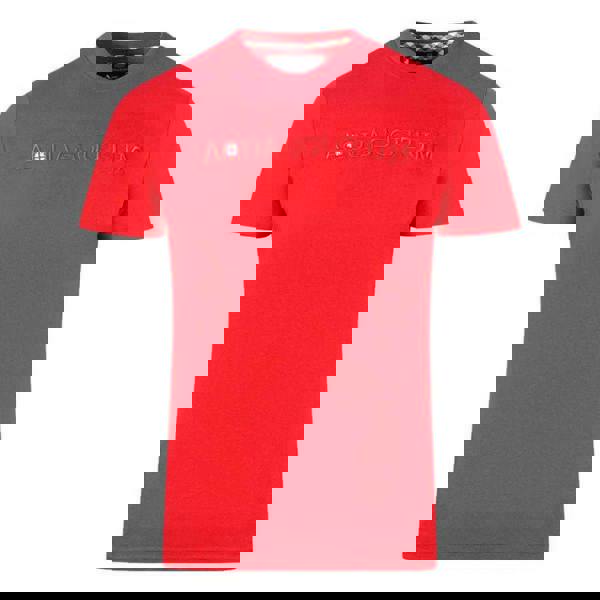 Aquascutum Mens Embossed Logo T-Shirt - Red