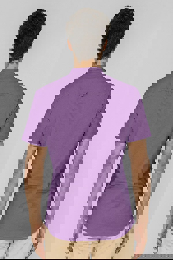 ENORSIA Mens Slim Fit Stand Up Collar Shirt