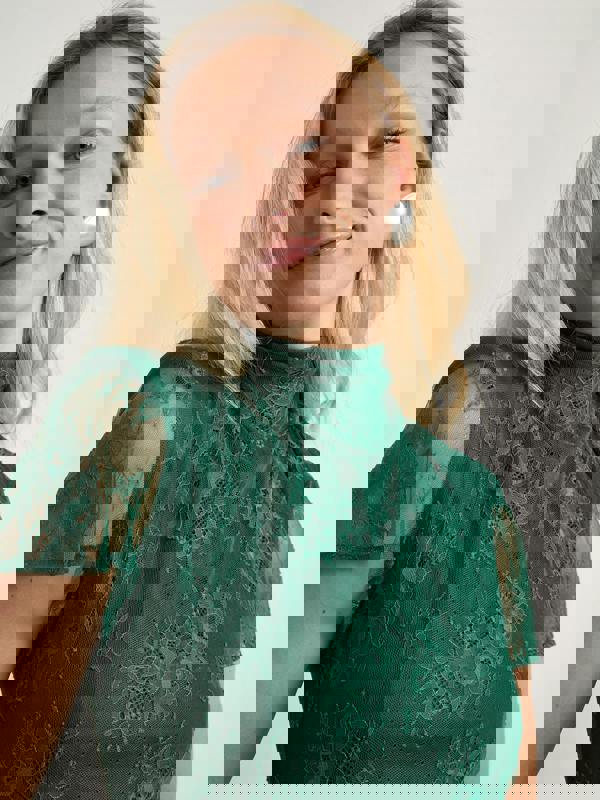 GWD Gracie Green Lace Maxi Dress