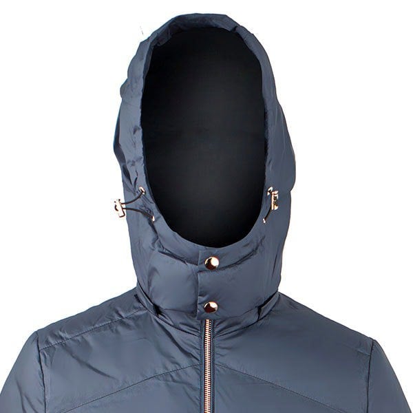 David WeJ Warrington Padded Jacket with Detachable Hood - Navy