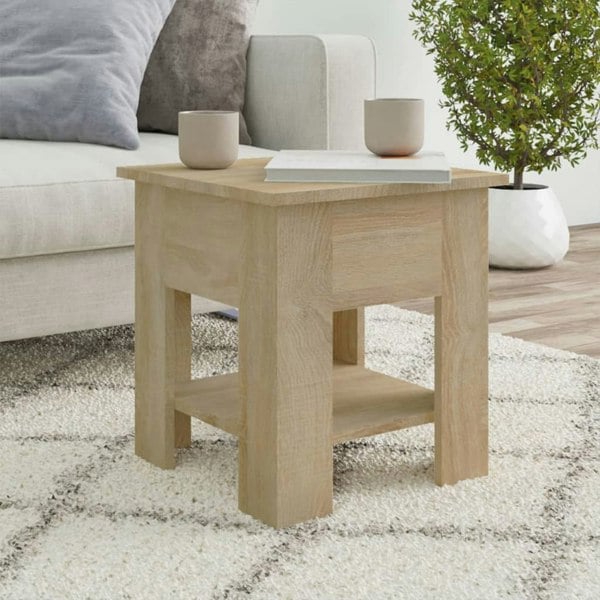 Berkfield Coffee Table Sonoma Oak 40x40x42 cm Engineered Wood