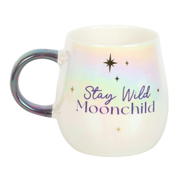 Something Different Stay Wild Moon Child Round Mug - White/Multicoloured