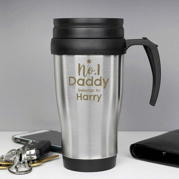 Personalised Memento Company Personalised No.1 Daddy Travel Mug
