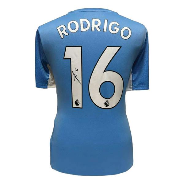 Unbranded Rodri signed Manchester City 2021/22 Home shirt — Unframed