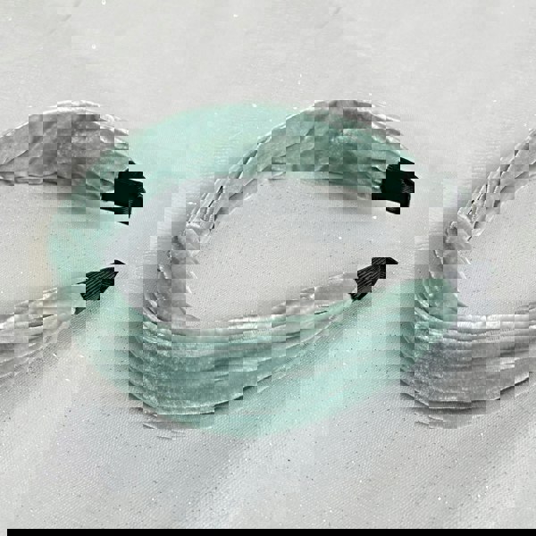 Light blue headband, velvet hair band, knotted hair accessory
