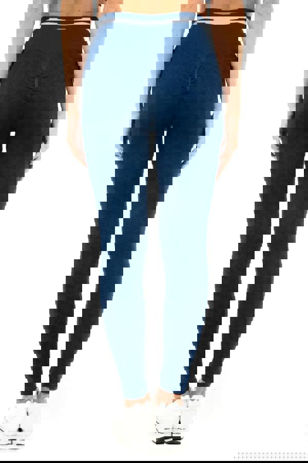 Smart Living Women's Leopard Print High Waisted Seamless Leggings - Navy