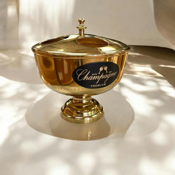 36cm GOLD 4 BOTTLE CHAMPAGNE BUCKET