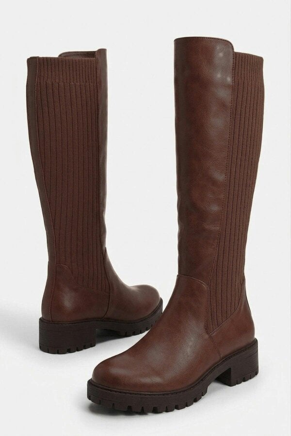 ikrush Aurelia Zip Up Knee High Boots